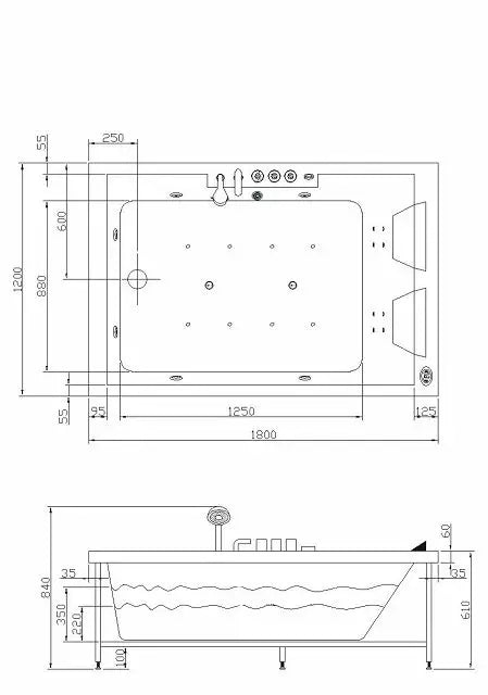 Whirlpool Torino Indoor 180x120 cm