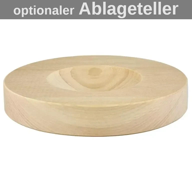 AcalaQuell® Kugel aus Zirbenholz 70 mm | optional mit Ablageteller aus Zirbenholz