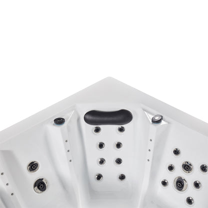 Swim Spa Whirlpool AWT Innovation590 Dual mit Wärmepumpe weiß 590x235 grau