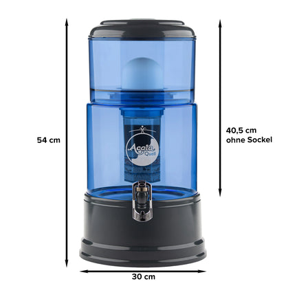 AcalaQuell® Advanced blau | anthrazit | 8 Liter für 1-4 Personen | verschiedene Optionen | Einsteigerset groß