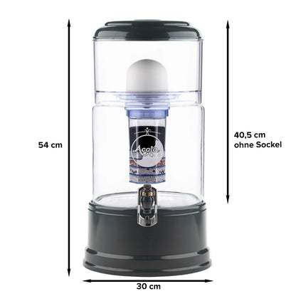 AcalaQuell® Advanced kristallklar | anthrazit | 8 Liter für 1-4 Personen | verschiedene Optionen | Einsteigerset groß
