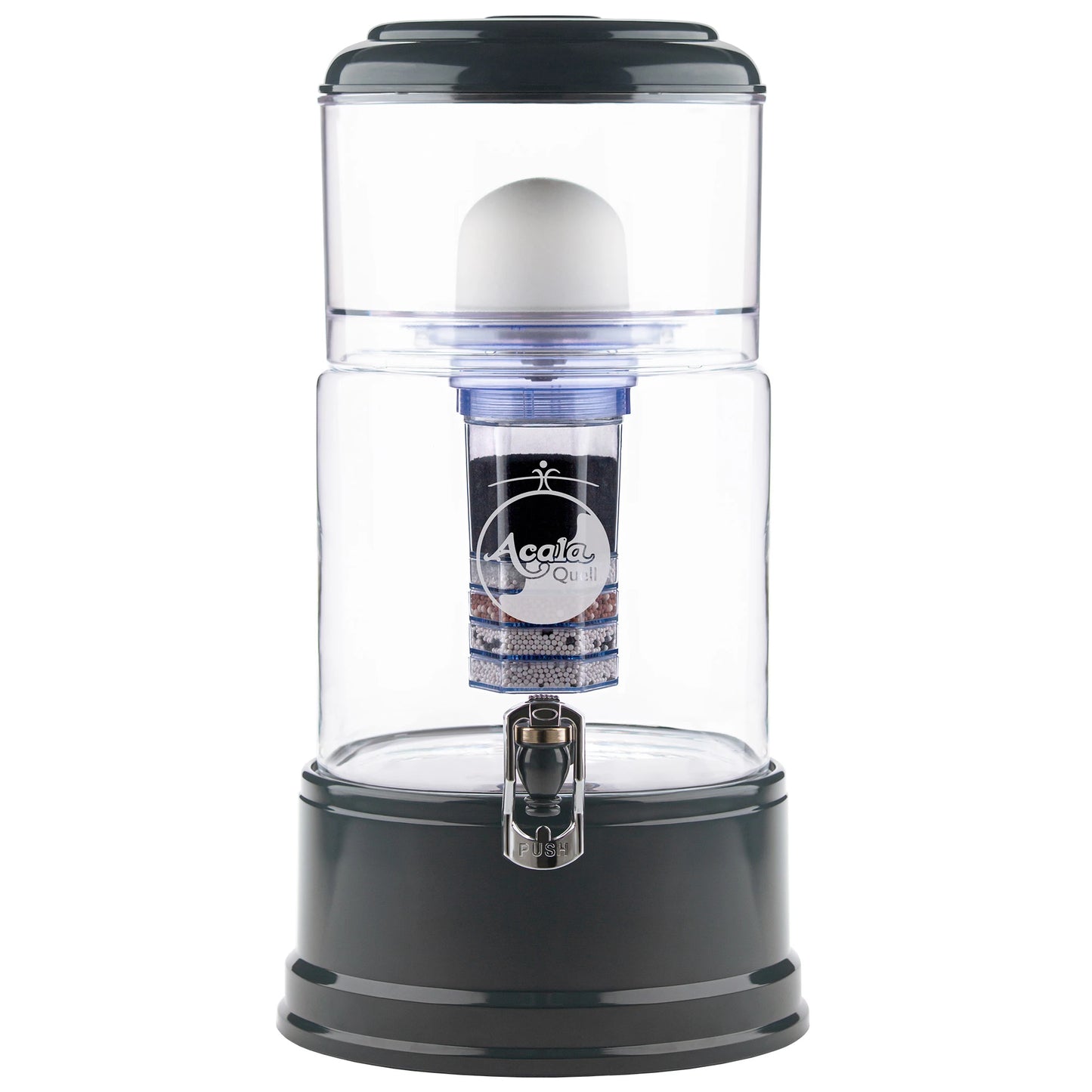 AcalaQuell® Advanced kristallklar | anthrazit | 8 Liter für 1-4 Personen | verschiedene Optionen | Einsteigerset groß