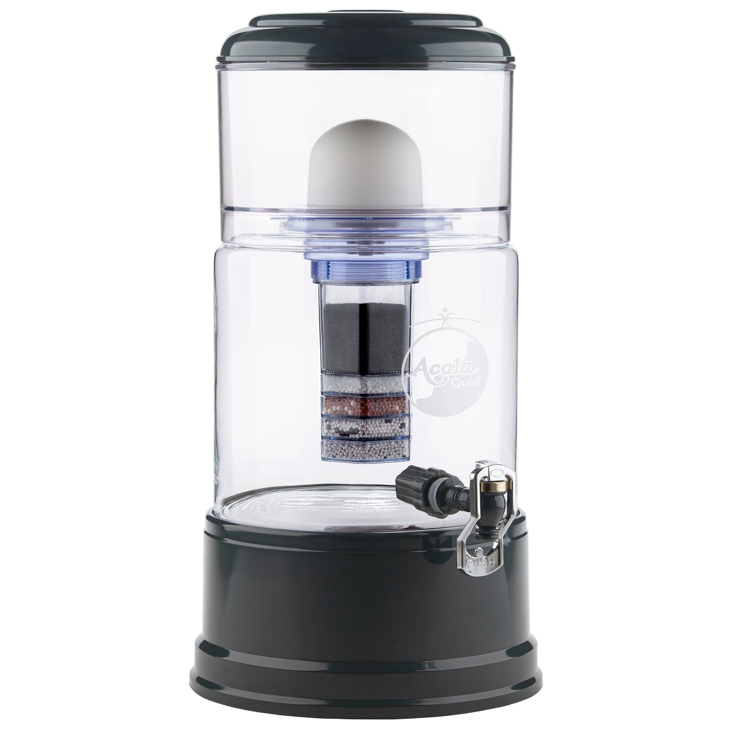 AcalaQuell® Advanced kristallklar | anthrazit | 8 Liter für 1-4 Personen | verschiedene Optionen | Einsteigerset groß