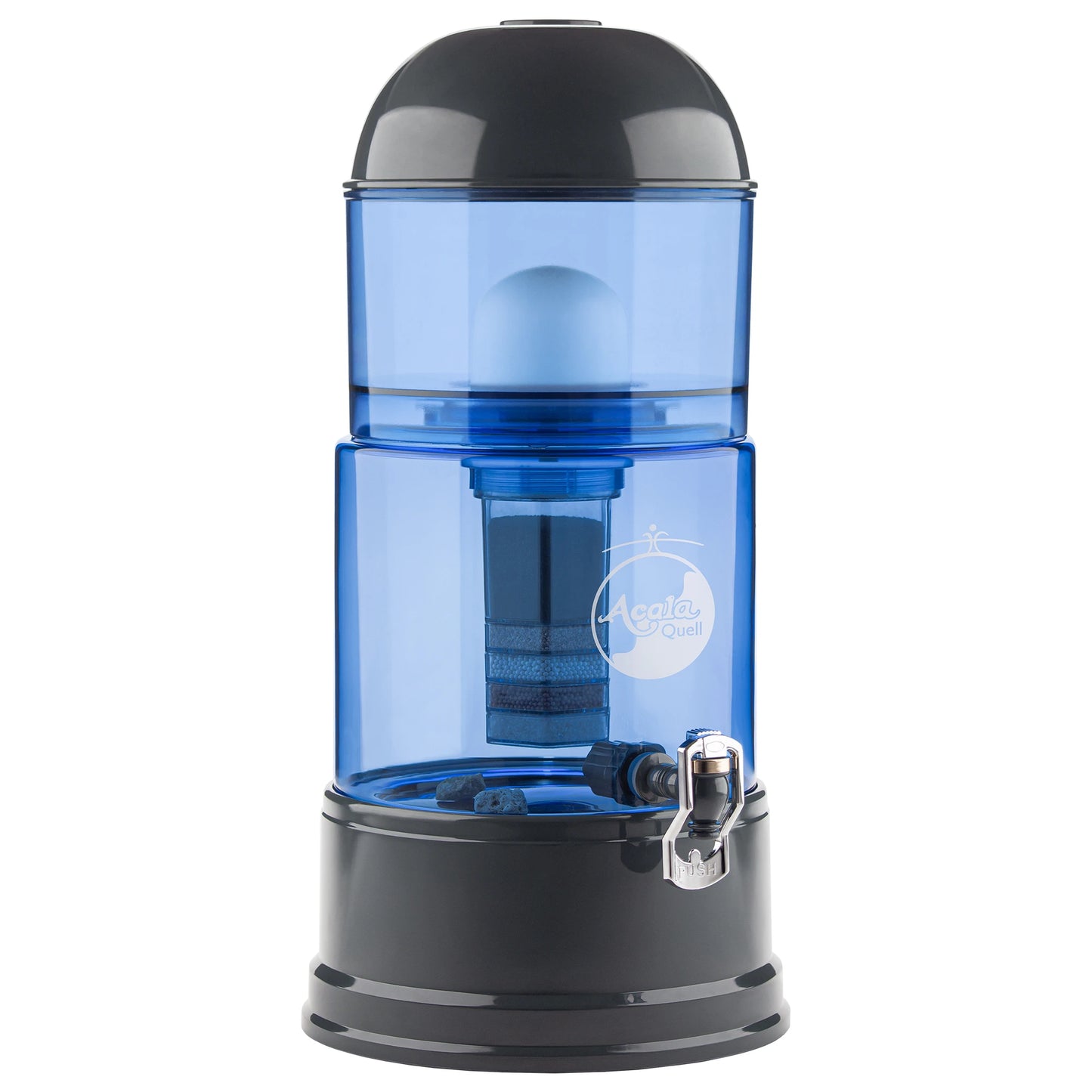 AcalaQuell® Luna blau | anthrazit | 8 Liter für 1-4 Personen | verschiedene Optionen | Einsteigerset groß