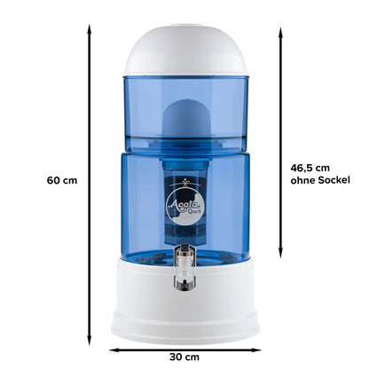 AcalaQuell® Luna blau | weiß | 8 Liter für 1-4 Personen | verschiedene Optionen | Einsteigerset groß