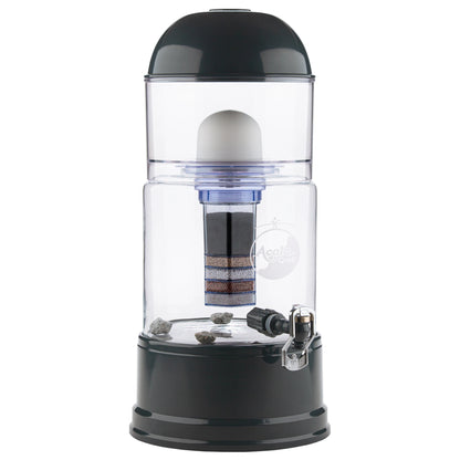 AcalaQuell® Luna kristallklar | anthrazit | 8 Liter für 1-4 Personen | verschiedene Optionen | Einsteigerset groß