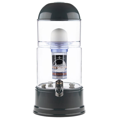 AcalaQuell® Luna kristallklar | anthrazit | 8 Liter für 1-4 Personen | verschiedene Optionen | Einsteigerset groß