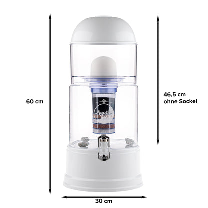 AcalaQuell® Luna kristallklar | weiß | 8 Liter für 1-4 Personen | verschiedene Optionen | Einsteigerset klein