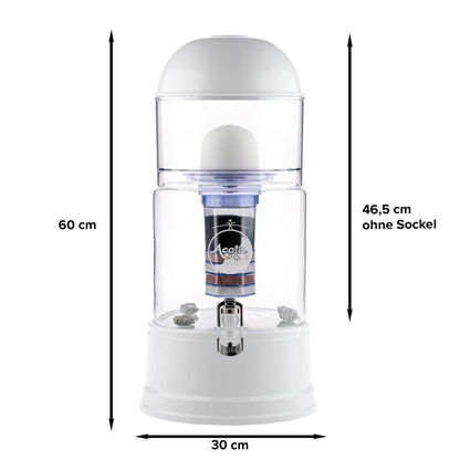 AcalaQuell® Luna kristallklar | weiß | 8 Liter für 1-4 Personen | verschiedene Optionen | Einsteigerset groß