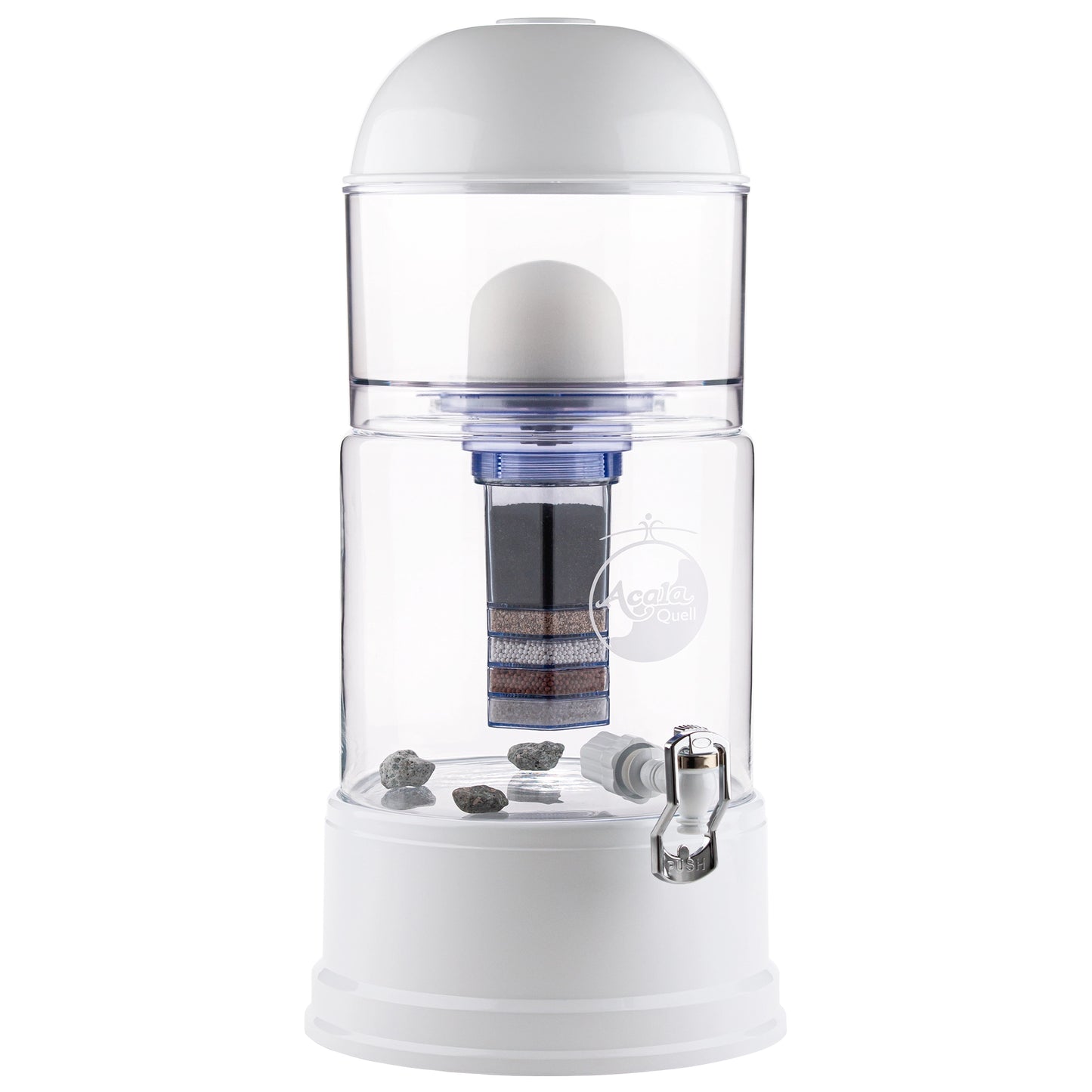 AcalaQuell® Luna kristallklar | weiß | 8 Liter für 1-4 Personen | verschiedene Optionen | Einsteigerset klein