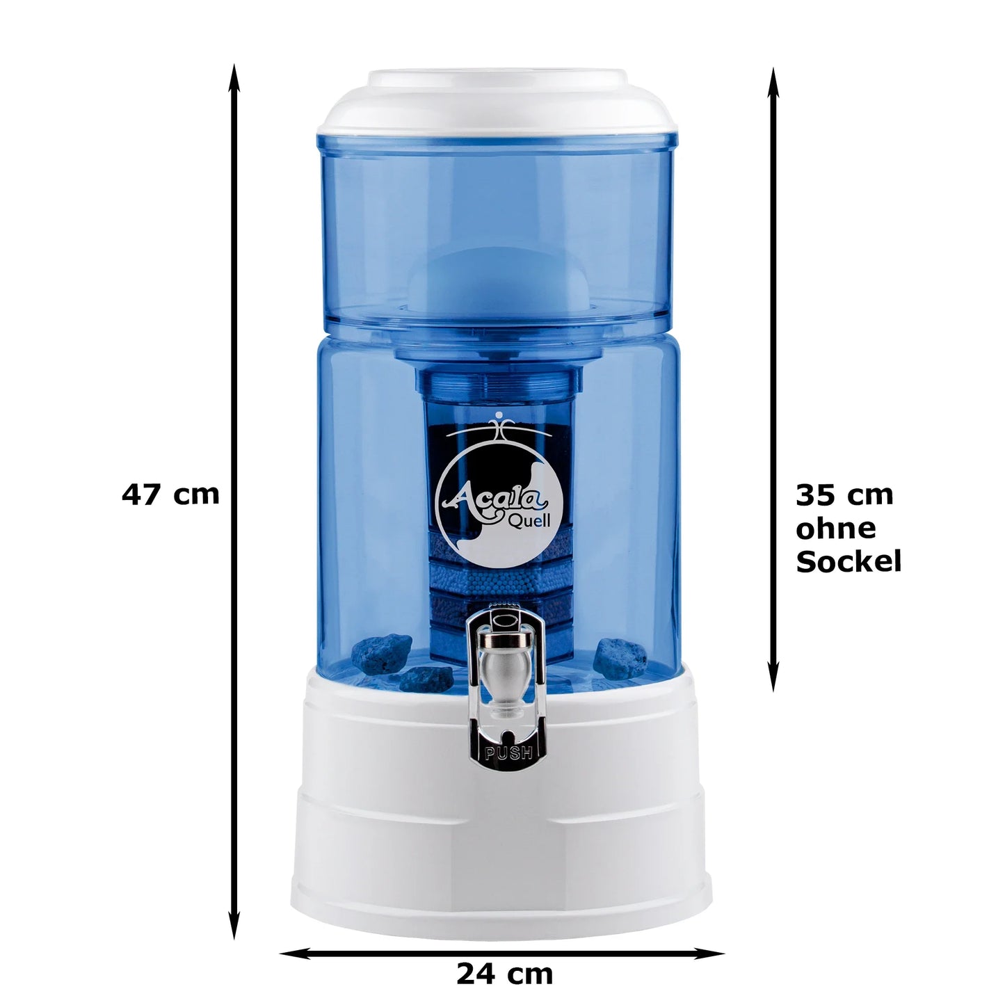 AcalaQuell® Mini blau | weiß | 5 Liter für 1-2 Personen | verschiedene Optionen | Einsteigerset groß