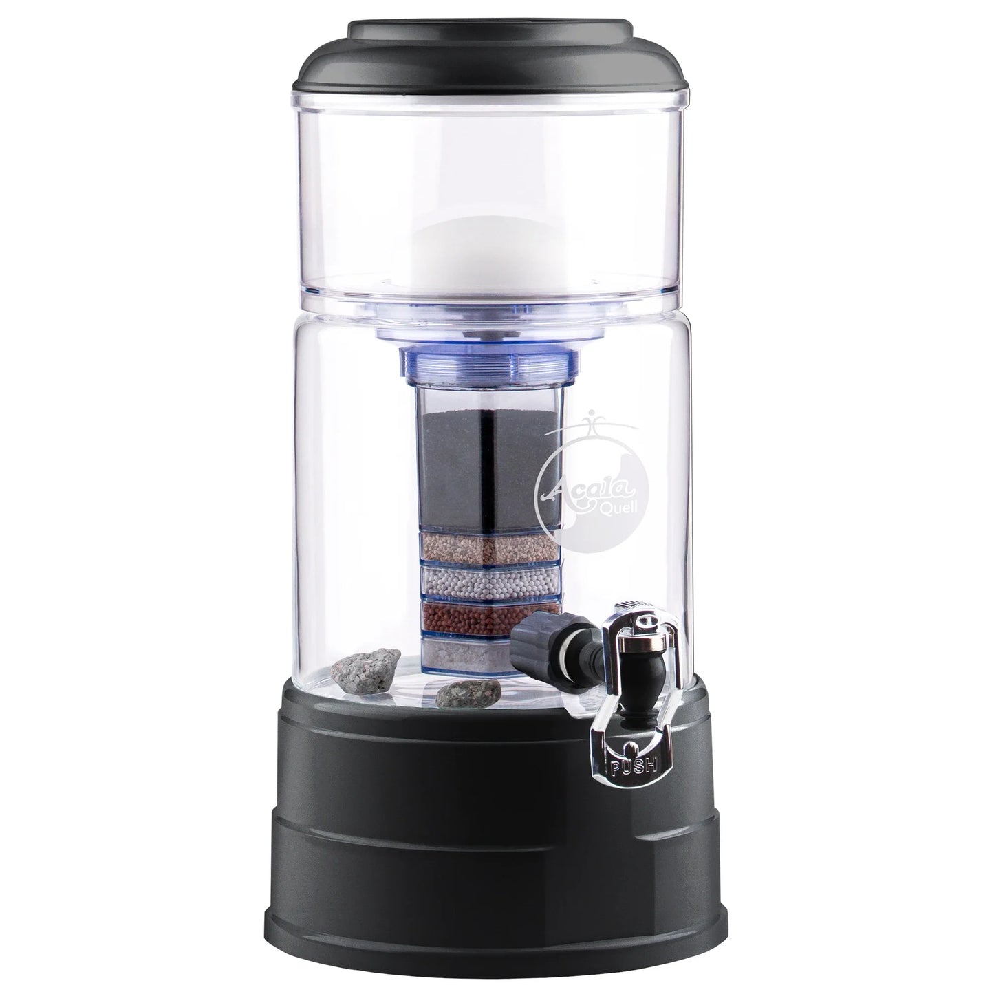 AcalaQuell® Mini kristallklar | anthrazit | 5 Liter für 1-2 Personen | verschiedene Optionen | Einsteigerset groß
