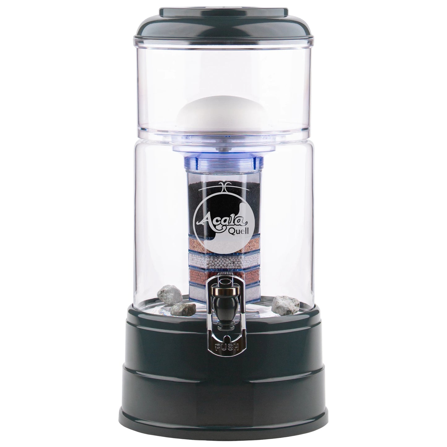 AcalaQuell® Mini kristallklar | anthrazit | 5 Liter für 1-2 Personen | verschiedene Optionen | Einsteigerset klein