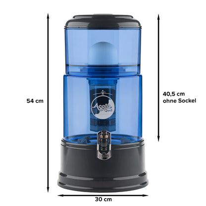 AcalaQuell® Smart blau | anthrazit | 8 Liter für 1-4 Personen | verschiedene Optionen | Einsteigerset groß
