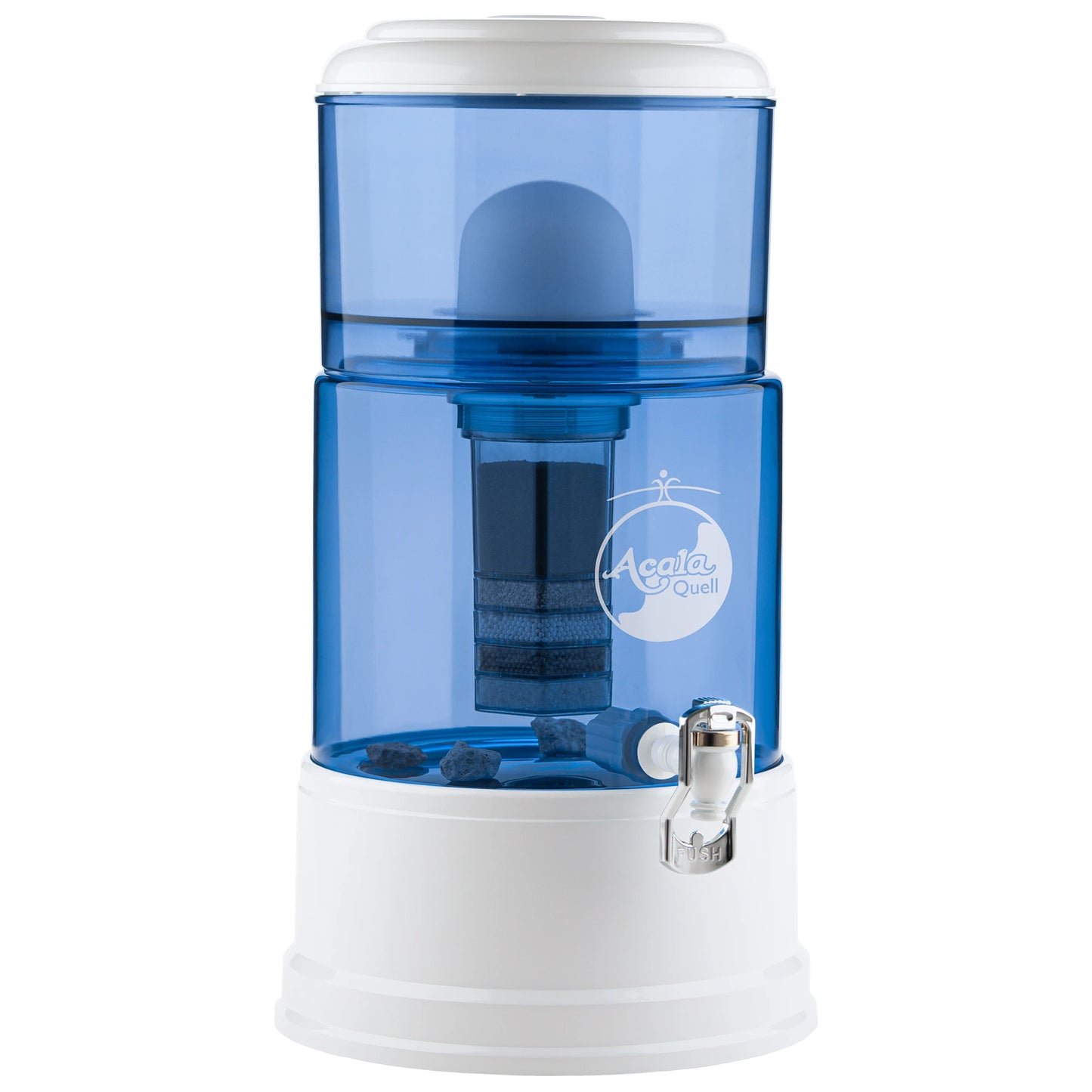 AcalaQuell® Grande blau | weiß | Glastank 10 Liter | verschiedene Optionen | Einsteigerset groß