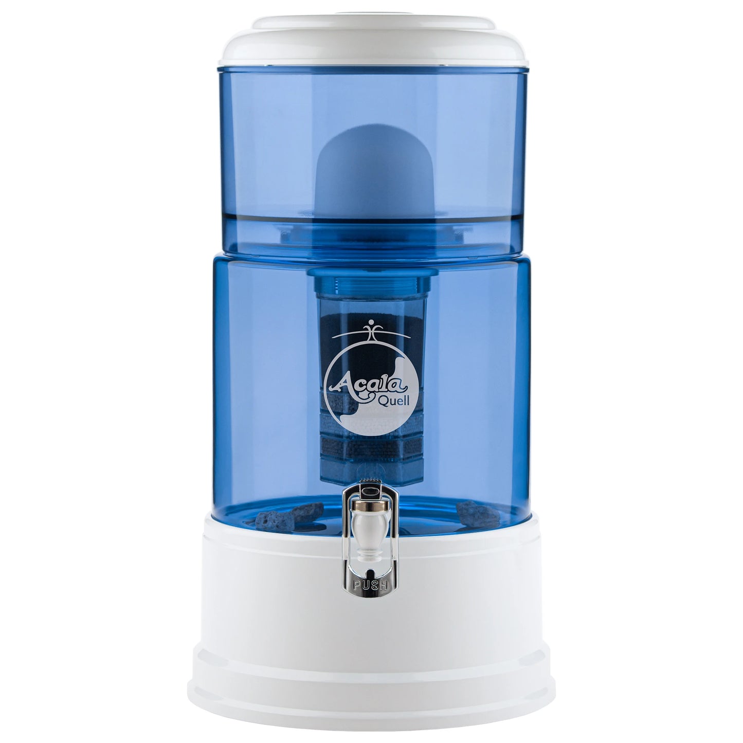 AcalaQuell® Grande blau | weiß | Glastank 10 Liter | verschiedene Optionen | Einsteigerset groß