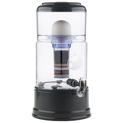 AcalaQuell® Grande kristallklar | anthrazit | Glastank 10 Liter | verschiedene Optionen | Einsteigerset groß