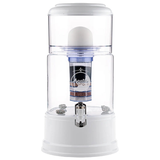 AcalaQuell® Grande kristallklar | weiß | Glastank 10 Liter | verschiedene Optionen