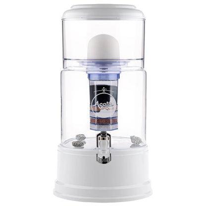 AcalaQuell® Grande kristallklar | weiß | Glastank 10 Liter | verschiedene Optionen | Einsteigerset groß