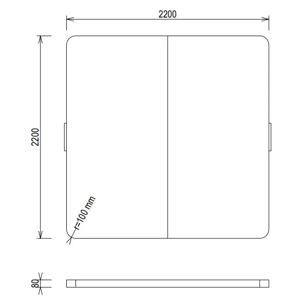Thermoabdeckung Abdeckung Whirlpool 220x220cm anthrazitgrau