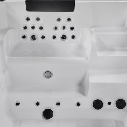 Swim Spa Whirlpool AWT Innovation550 mit Wärmepumpe weiß 550x230 grau