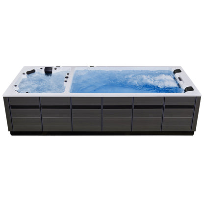 AWT® Innovation590 Swim Spa Whirlpool weiß 550x230 grau