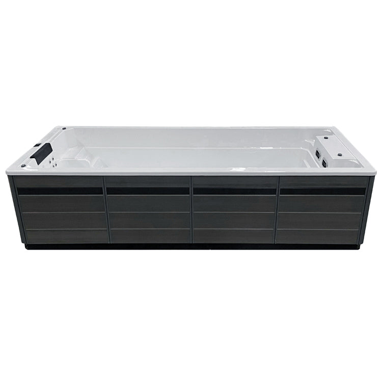 Swim Spa Whirlpool AWT Innovation550 mit Wärmepumpe weiß 550x230 grau