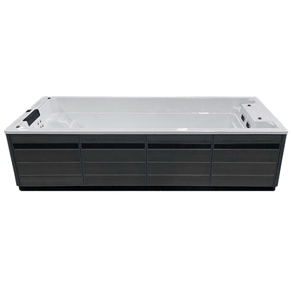 Swim Spa Whirlpool AWT Innovation550 mit Wärmepumpe weiß 550x230 grau