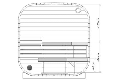 Finntherm Comfort Set Fasssauna Ellipso M Sauna