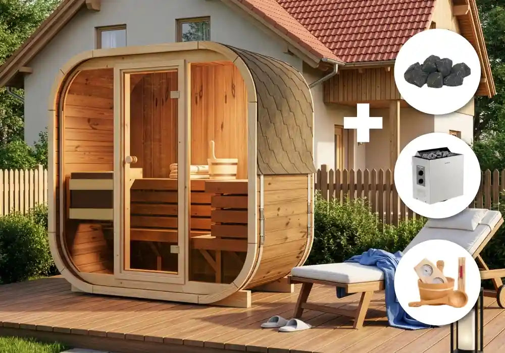 Finntherm Comfort Set Fasssauna Ellipso M Sauna