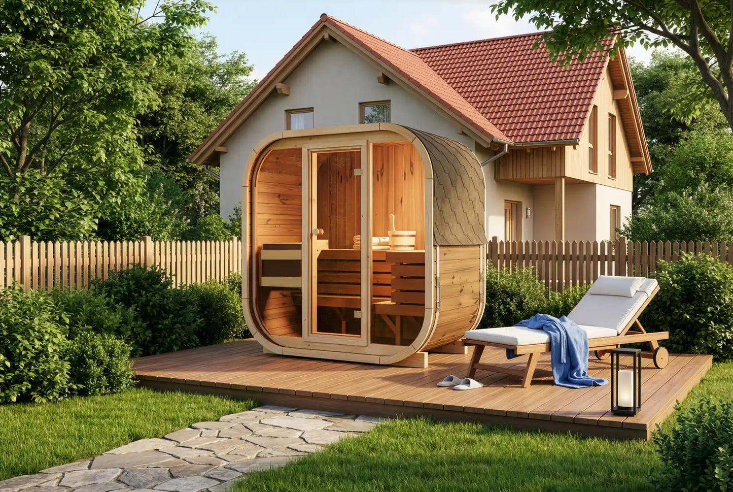 Finntherm Comfort Set Fasssauna Ellipso M Sauna