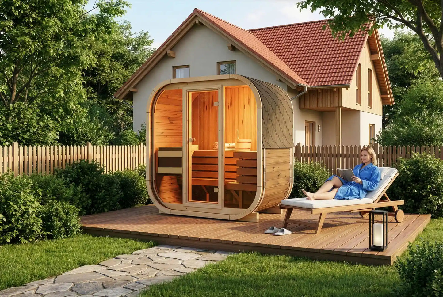 Finntherm Comfort Set Fasssauna Ellipso M Sauna