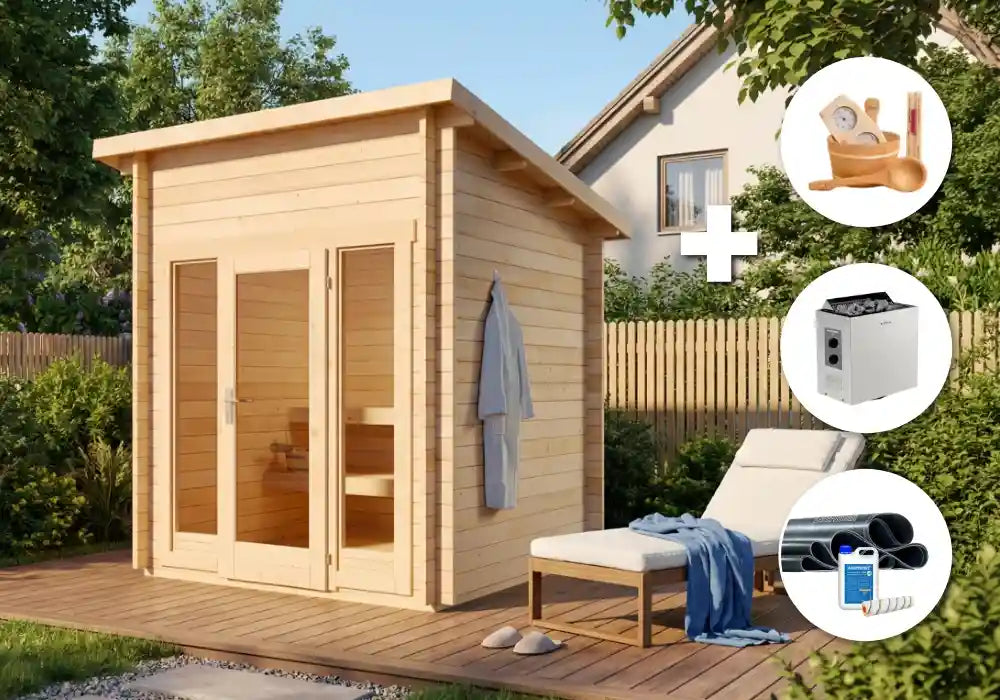 Finntherm Comfort Set Saunahaus Lizzy XXS Sauna