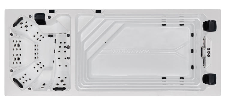 Swim Spa Whirlpool AWT Innovation590 Dual weiß 590x235 grau