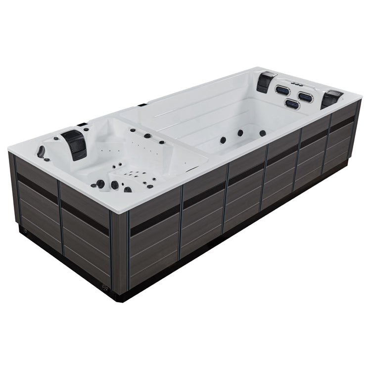 Swim Spa Whirlpool AWT Innovation590 Dual weiß 590x235 grau