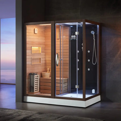 Dampfdusche Nebraska inkl. Saunafunktion Sauna Dusche 180x110cm
