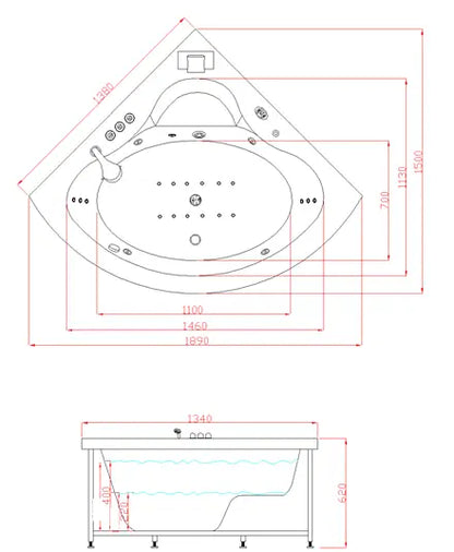 Whirlpool Milano Indoor 138x138 cm