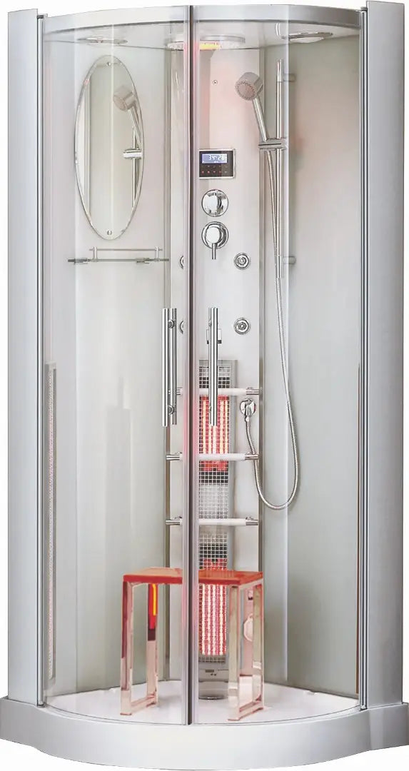 Dampfdusche Dusche Alaska inkl. Infrarotsauna 90x90cm