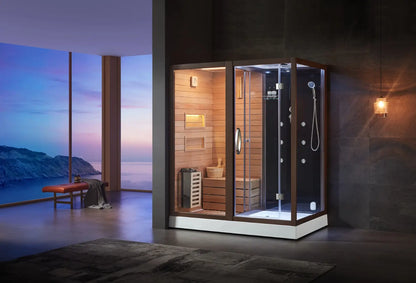 Dampfdusche Nebraska inkl. Saunafunktion Sauna Dusche 180x110cm
