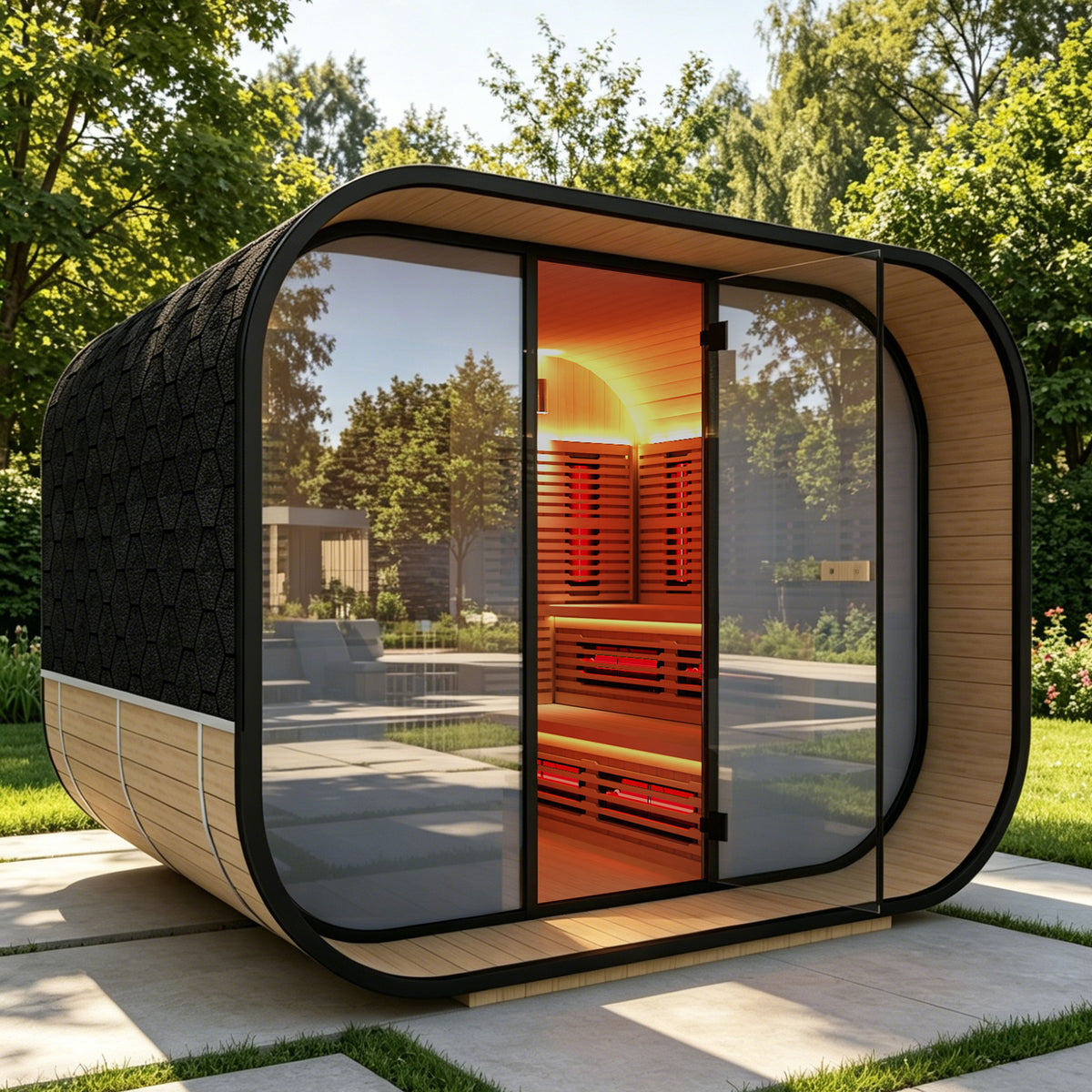 Outdoor Sauna Scandinavia Außensauna Harvia Infrarotkabine