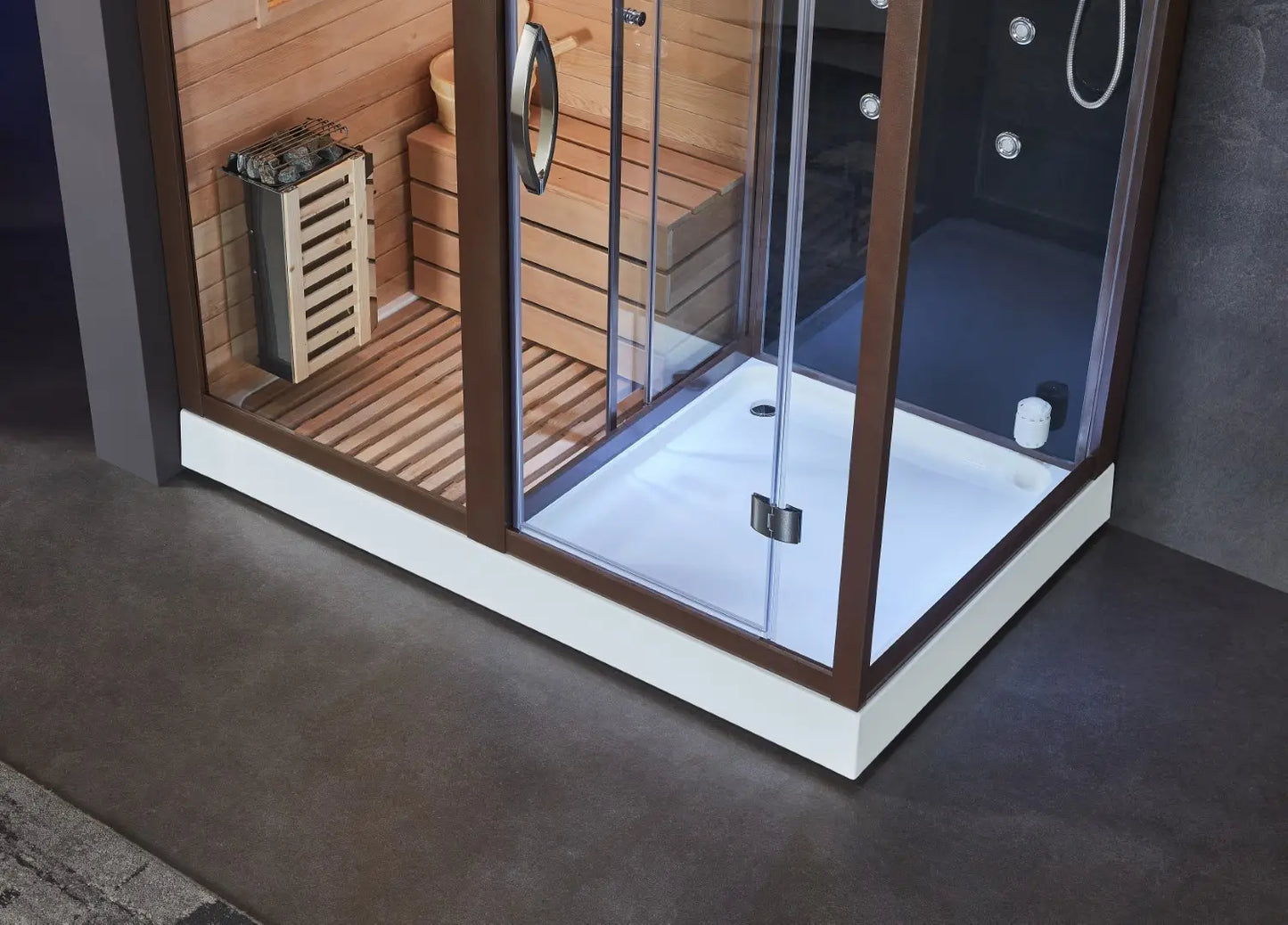 Dampfdusche Nebraska inkl. Saunafunktion Sauna Dusche 180x110cm
