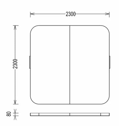 Thermoabdeckung Abdeckung Whirlpool 230x230cm anthrazitgrau