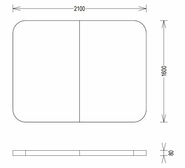 Thermoabdeckung Abdeckung Whirlpool 210x160cm anthrazitgrau