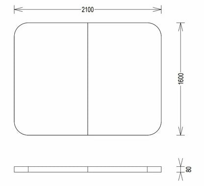 Thermoabdeckung Abdeckung Whirlpool 210x160cm anthrazitgrau