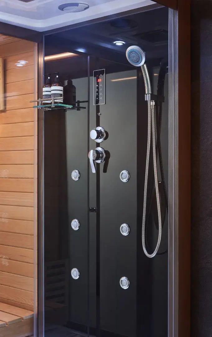 Dampfdusche Nebraska inkl. Saunafunktion Sauna Dusche 180x110cm