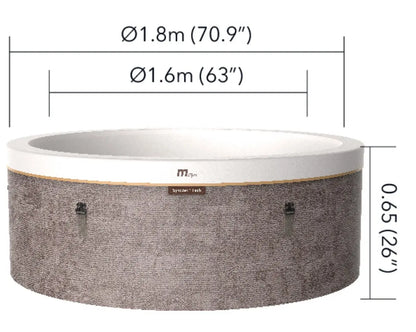 MSpa Whirlpool Cocoon 180x180x65cm F-CO066WE PTC UVC+