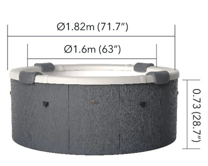 MSpa Whirlpool Denver 180x180x70cm F-DE066W PTC UVC Thermoabdeckung