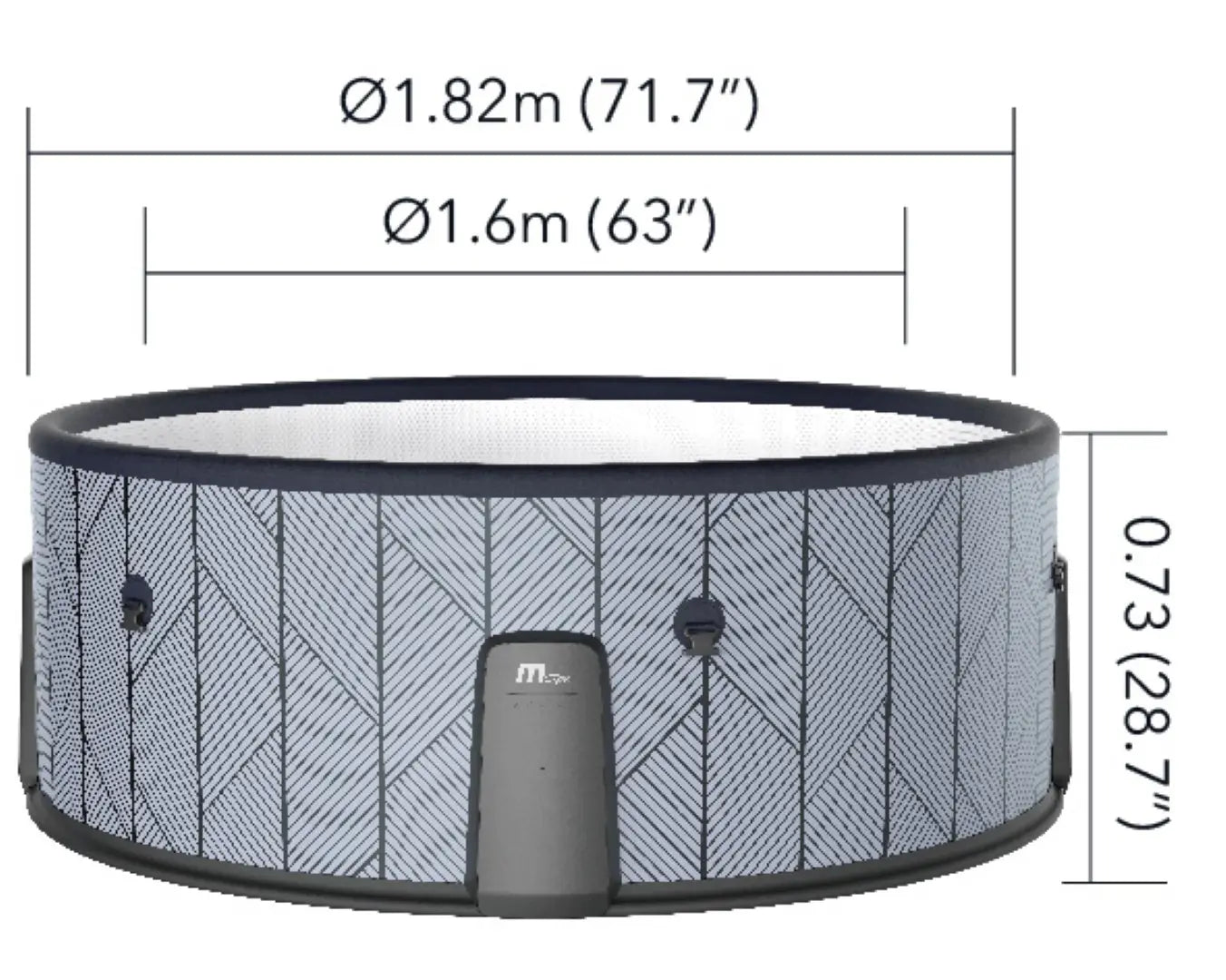 MSpa Whirlpool Tidal 173x173x65cm F-TD066WE PTC UVC+