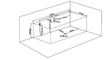 Whirlpool Torino Badewanne Indoor 182x90 cm Black