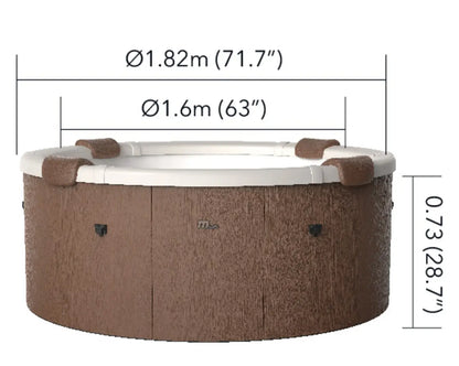 MSpa Whirlpool Rova 180x180x70cm F-RO066W PTC UVC Thermoabdeckung